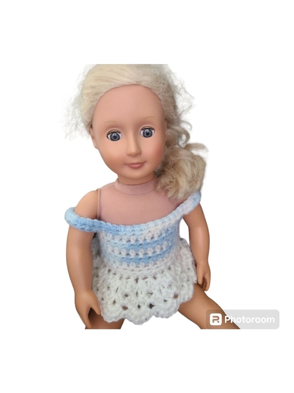 Handmade Crochet Off-Shoulder Top for 18in Dolls